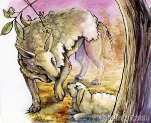 wolf_in_sheep__s_clothing_painting_by_kalicothekat-d4gdb3i